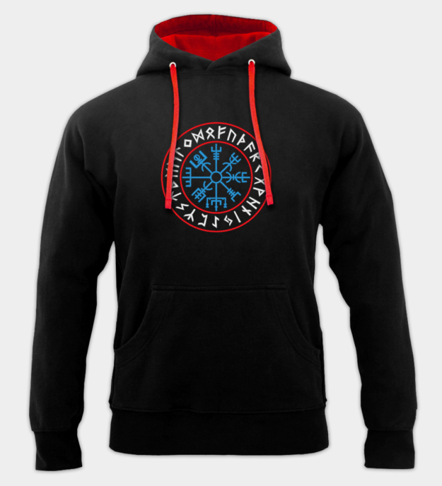 Sudadera con capucha bordada Vegvisir